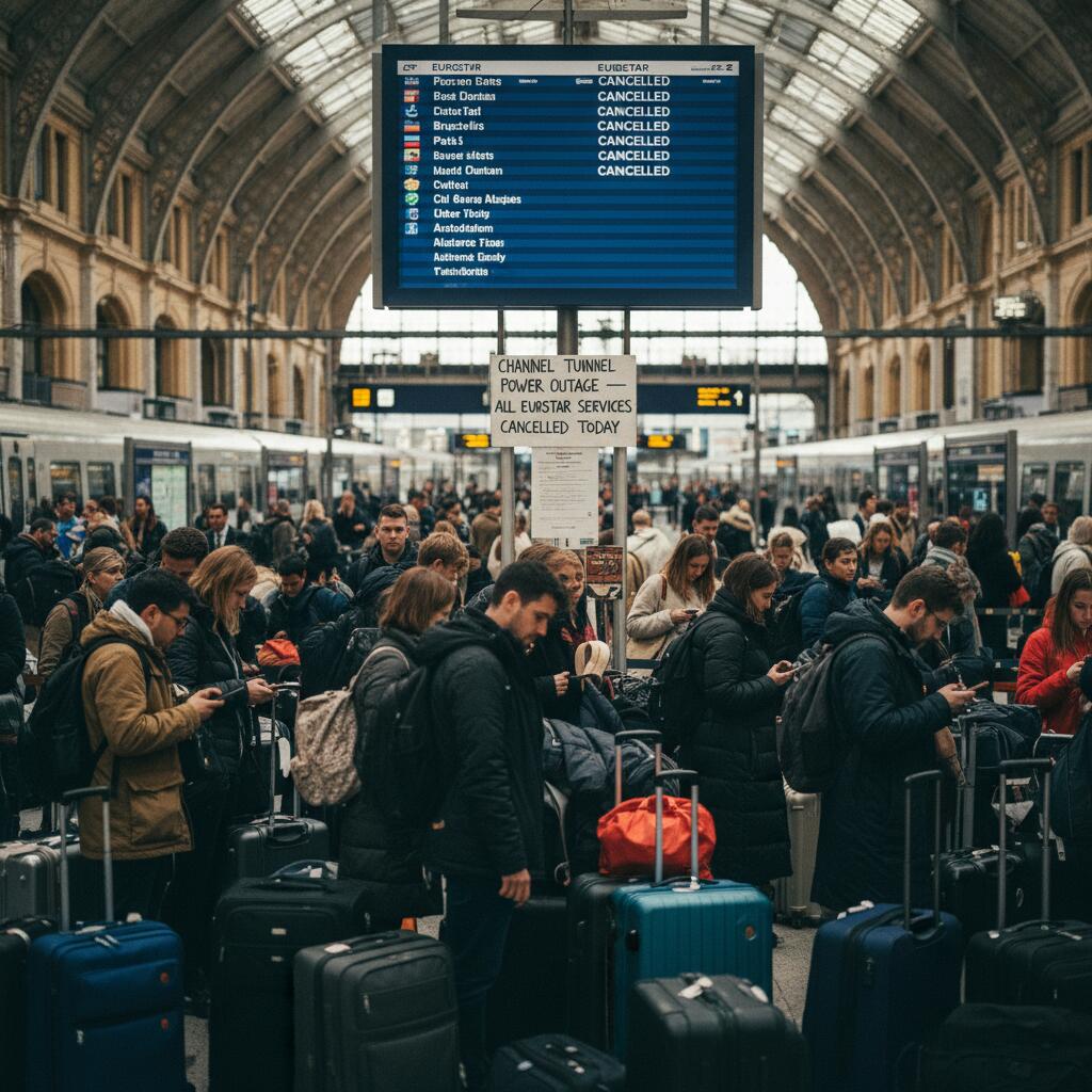 Channel Tunnel Power Outage Halts Eurostar, Stranding Thousands