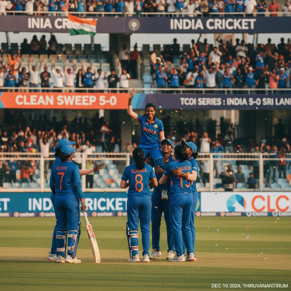 India Women Sweep Sri Lanka 5-0; Deepti Sharma Sets T20I Record